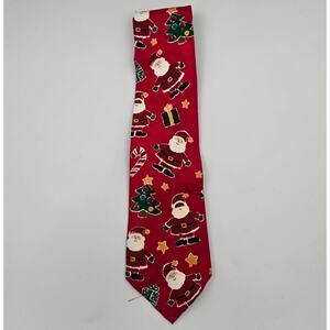 Vintage Save the Children Jolly Santas Silk Tie By Sonia Age 11 Christmas Theme